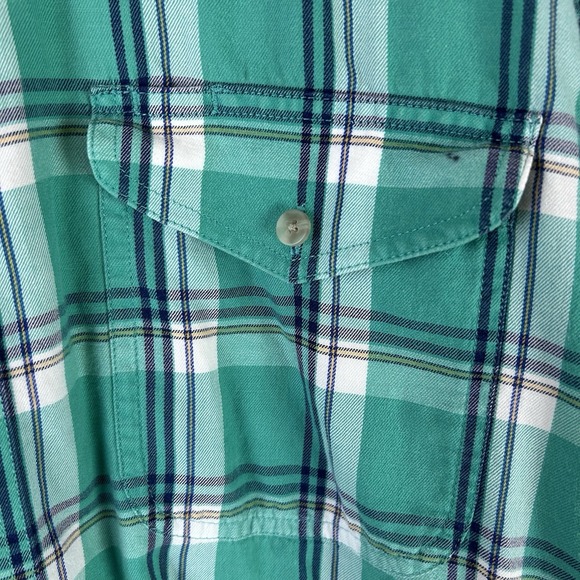 Wrangler Western Shirt Green Plaid Men's Size XL Long Sleeve *READ - Picture 5 of 11